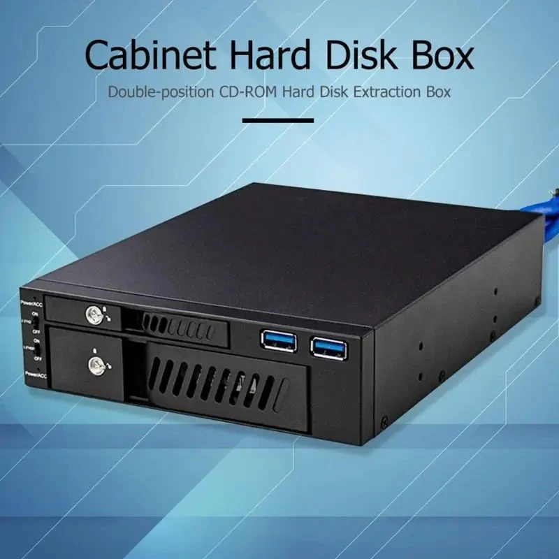 MR-6203 Hard Disk Enclosure Dual USB Drive Bay Mobile Rack For 2.5 & 3.5 Inch HDD SSD Desktop PC
