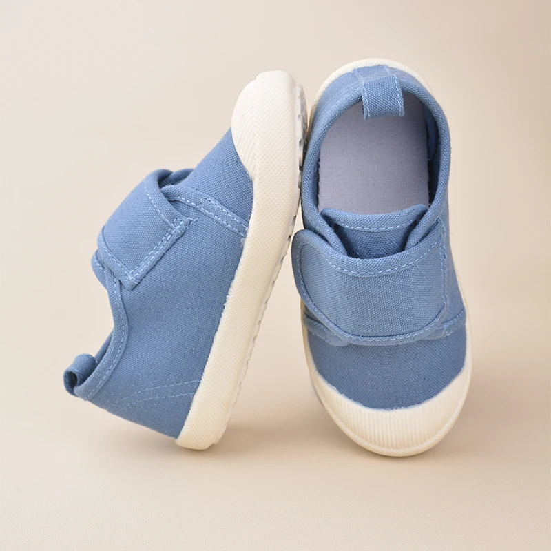 Boys\' Spring Blue Canvas Breathable Comfortable  Non-Slip Low-Top Outdoor Casual Sneakers  Kids Daily Walking Shoes EY8276J