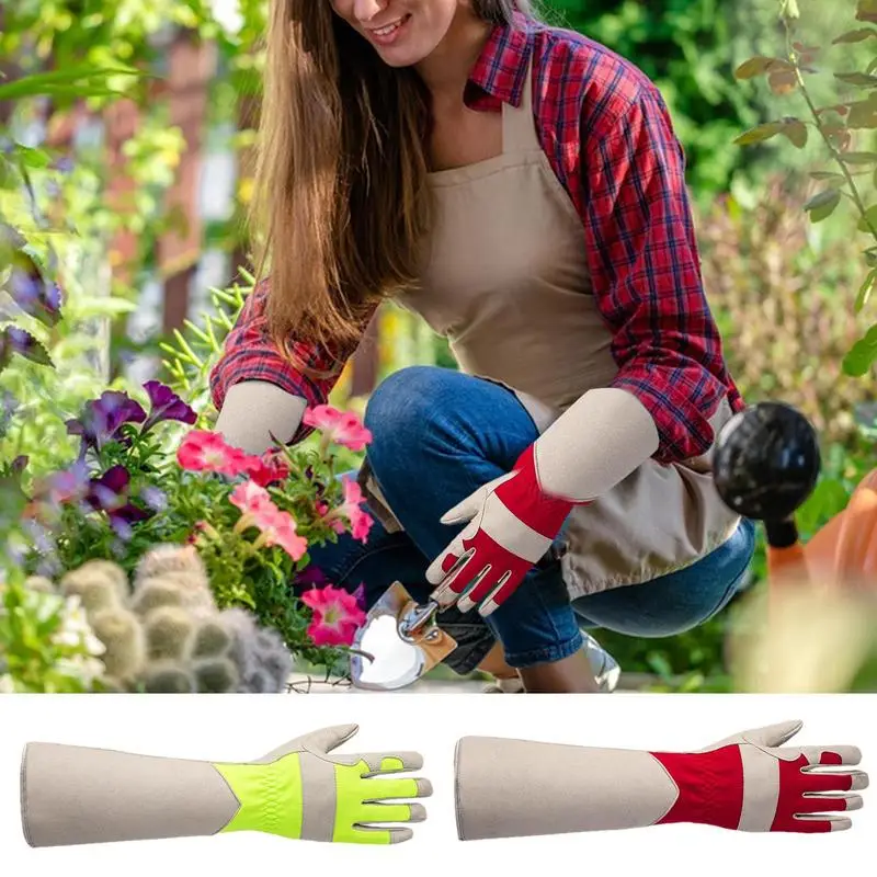 Gardening Gloves Rose Pruning Thorn Proof Garden Gloves Thorn Proof Long Pruning Sleeves Professional Labor Protection Accessory