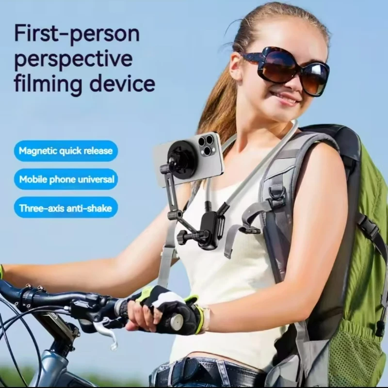 

Cycling Sports Shooting Neck Magnetic Attachment or Clip First-person Perspective Stand Record Beautiful Life Streaming Device