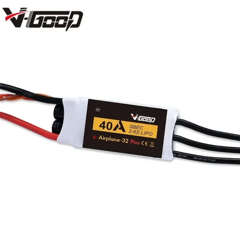 VGOOD Brushless ESC 6A/ 15A / 20A / 30A / 40A / 60A / 80A / 100A /120A/150A 2-6S 32-Bit W/ 1.5A SBEC for RC Airplane Accessories