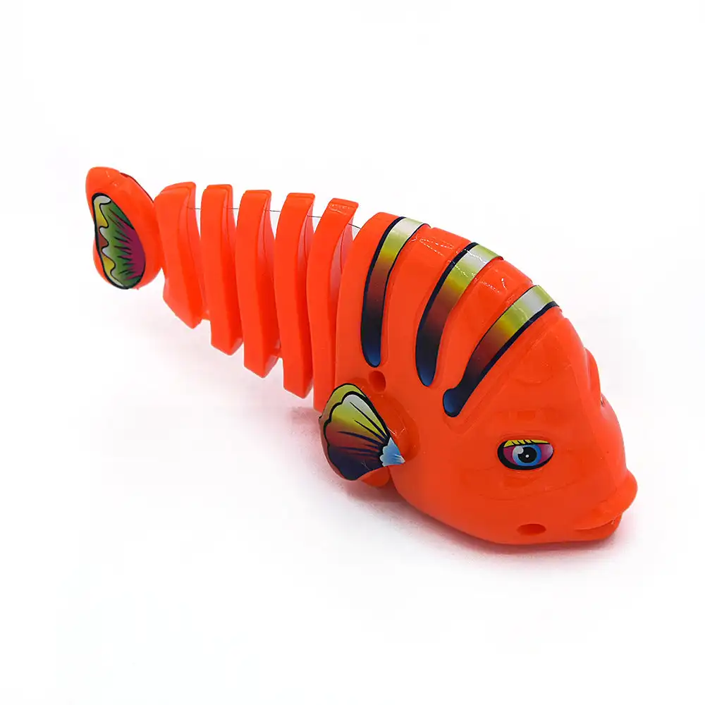 Plastic Wind-Up Wiggle Fish Toys Running Clockwork Classic Toy Newborn Spring Toy Toys for Children