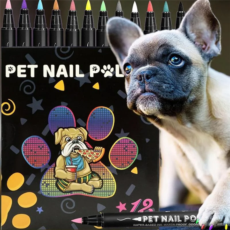 Smalto per unghie per gatti Smalto per unghie multiuso ad asciugatura rapida 12 colori Set di smalti per gatti Set di smalti per gatti