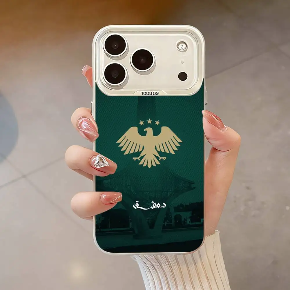 Custodia per telefono Flay FREE Art S-SYRIA per iPhone 17,16,13,12,X,11,15,14,Pro,Max,Plus,SE4,Air,Mini Bianco IMD HD opaco