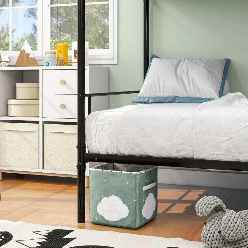 Quadro do beliche do metal com escada, gêmeo sobre, resistente