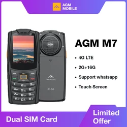 AGM – téléphone portable M7, écran tactile étanche, 2500mAh, fonction Volte Android, 2 go + 16 go, clavier anglais et russe