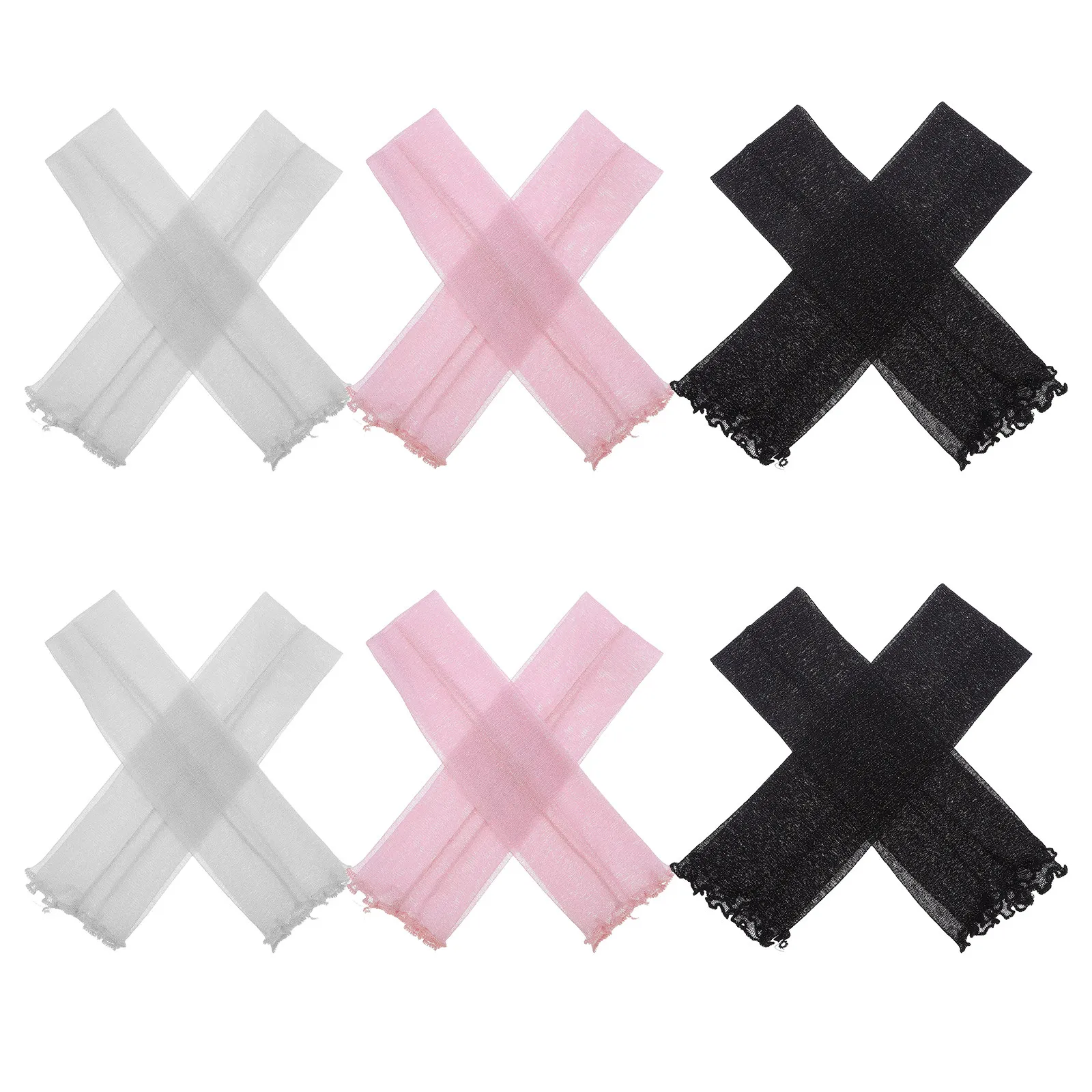

3Pairs Lace Sun Sleeves Women Fingerless Breathable Thin Arm Covers Uv Protection Outdoor Party Summer Sleeves