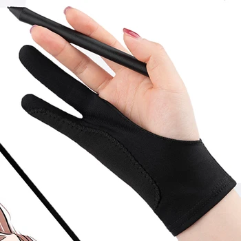 Two-Finger Artist Drawing Glove – Anti-Smudge Glove for Tablets and Graphics Boards, Left or Right Hand
