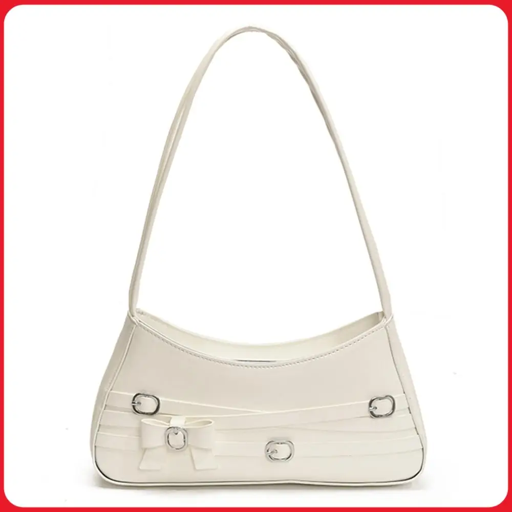 

Универсальная женская сумка из искусственной кожи на плечо с милым бантом, сумка-хобо с верхней ручкой для повседневного использования и поездок на работу