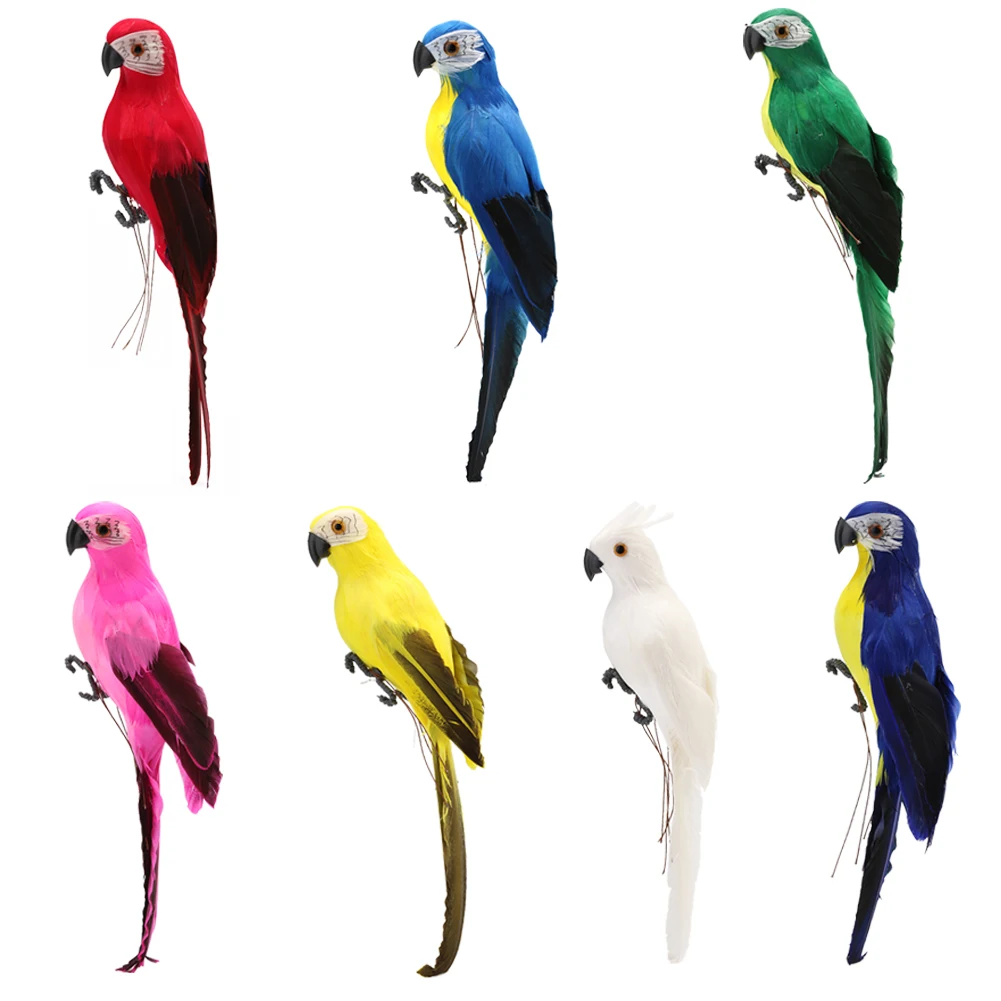 

28cm Creative Handmade Simulation Parrot Foam Bird Garden Props Decoration Mini Lawn Figurine Ornament Garden Bird Prop Decor