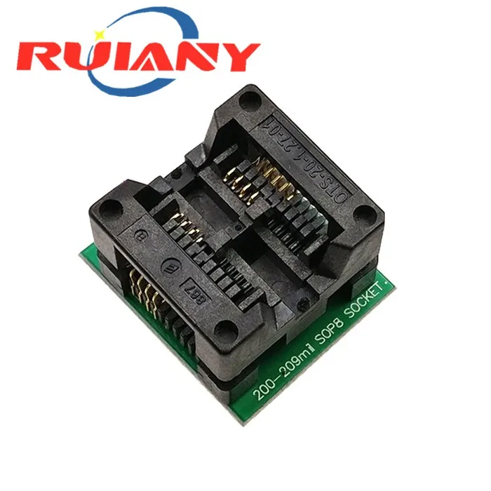 SOIC8 SOP8 to DIP8 Wide-body Seat Wide 150/200mil Programmer Adapter Socket Blue SA602 IC Test Conversion Burner