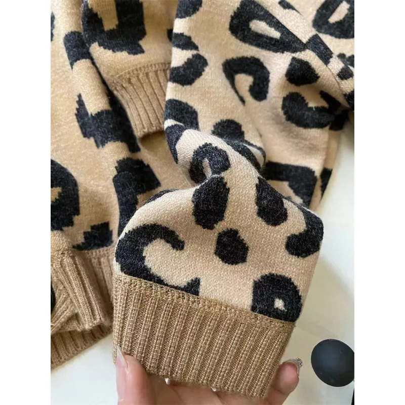 UNITIM 2026 Herbst Winter Kinder Baby Jungen Strickwaren Kinder Jungen Leoparden-Pullover Mäntel Retro 2-10 Jahre Kleinkind Säugling Jungen Strickjacke – Detail 16