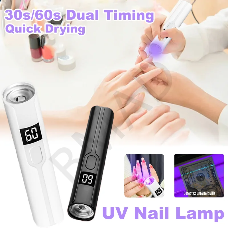 

Портативная ручная мини-лампа для ногтей для всех гель-лаков, быстросохнущая USB-сушилка для ногтей, УФ-светодиодная лампа для ногтей, мини-фонарик, ручка