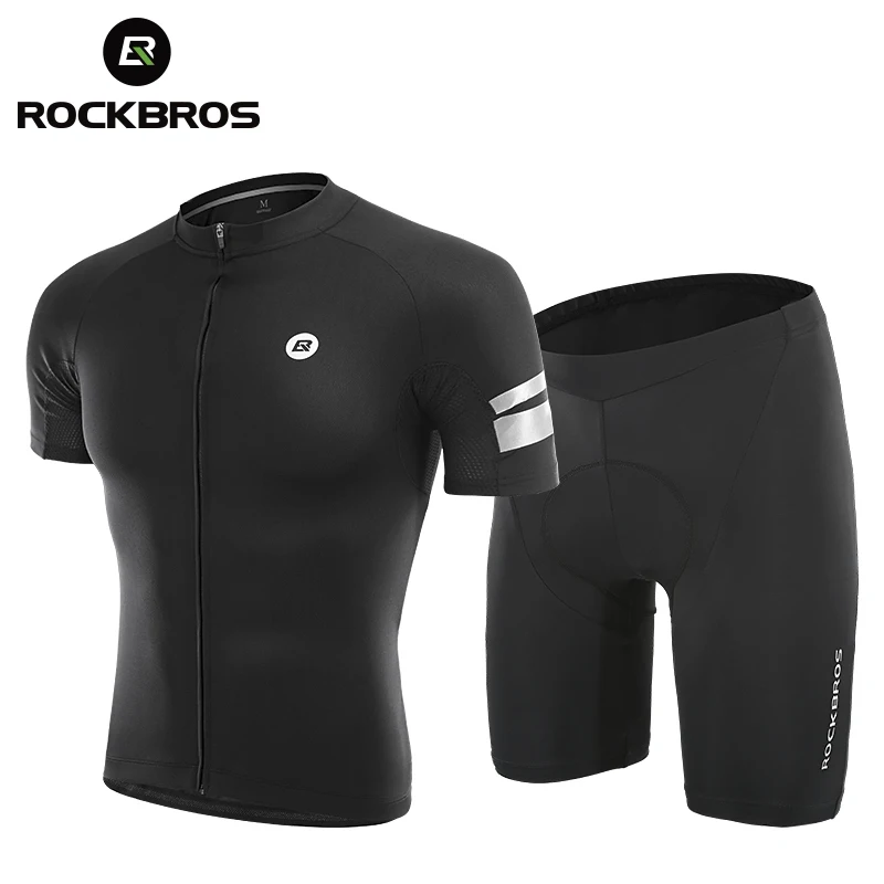 

ROCKBROS Cycling Jersey Men Breathable Shirt Summer Jersey Clothes Bicycle Quick Dry Clothing Anti-UV Reflective Short Sleeve