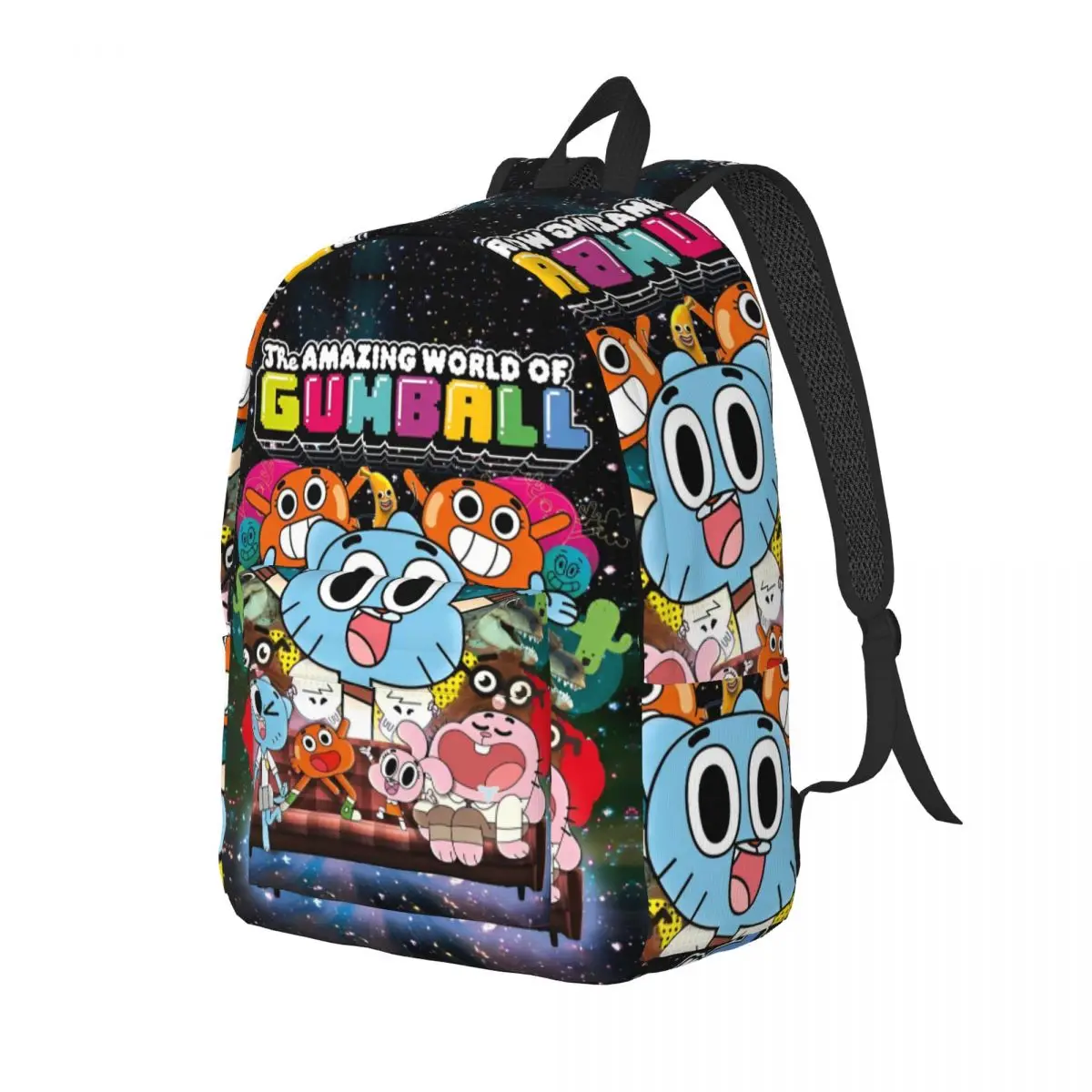 Gumballs Amazing World Backpack for Men Women Teenage Student Work Daypack Comedy Funny TV Shows Laptop Canvas Bags Outdoor