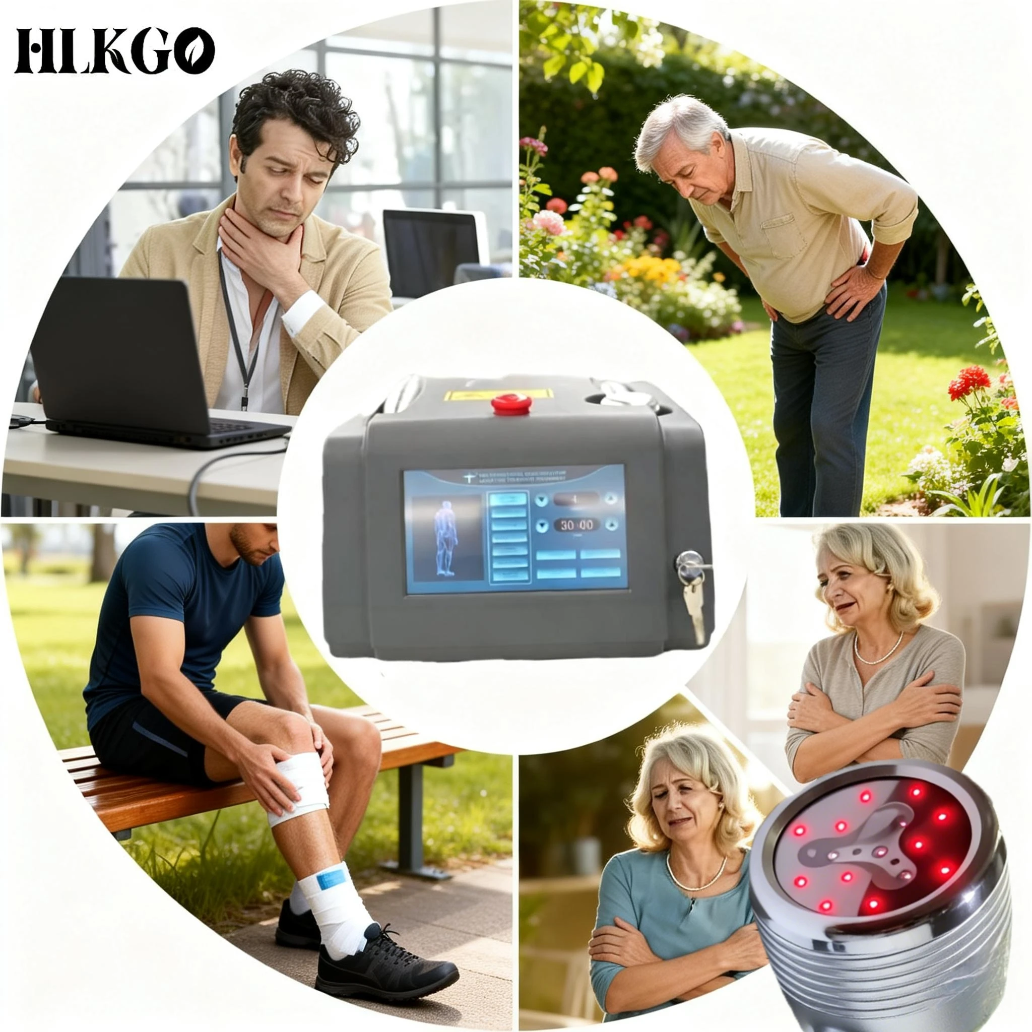 

Портативный лазерный терапевтический аппарат для лечения спортивных травм, ушибов и ран мягких тканей