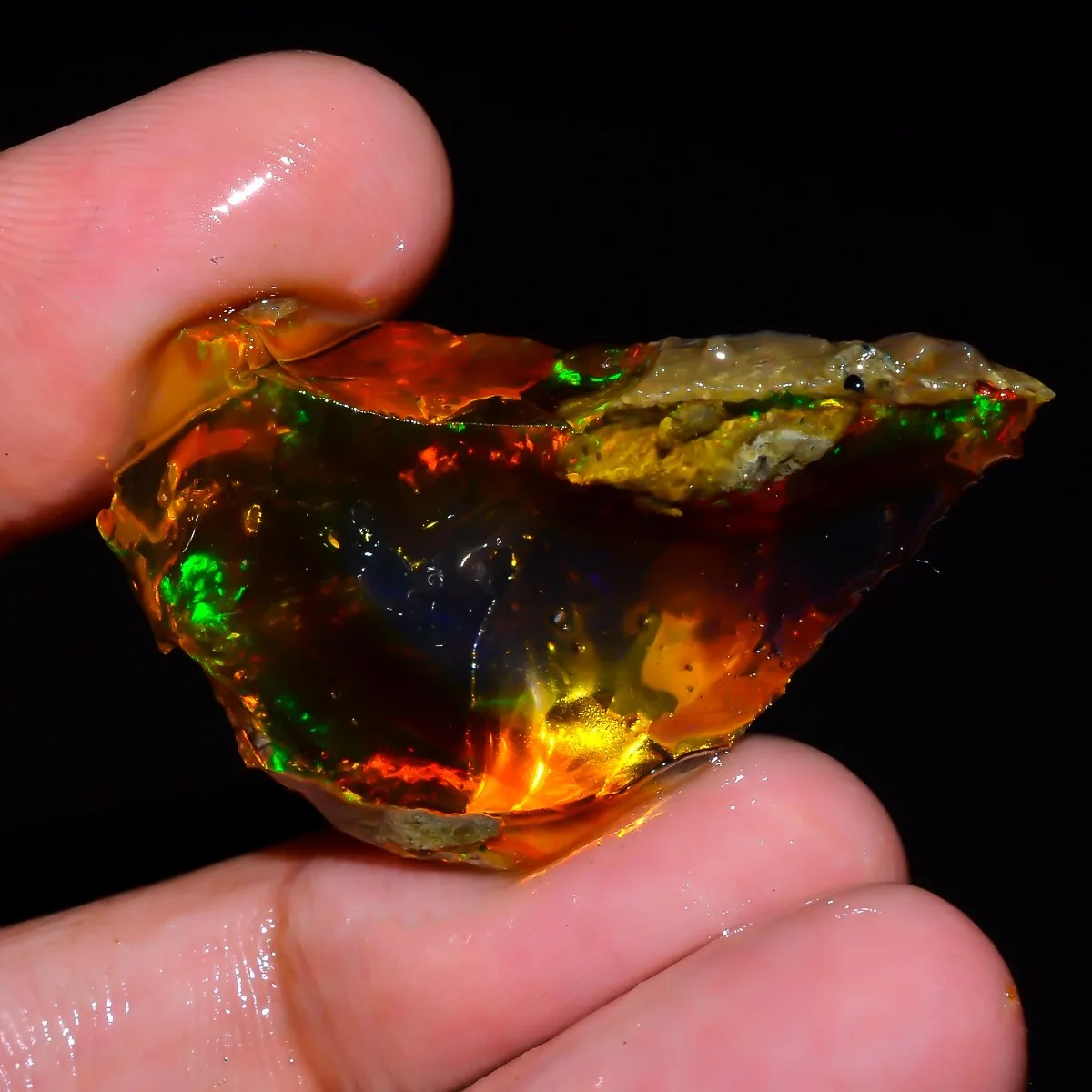 Ethiopian Welo Opal 25-80CT Rough Fire Opal Loose Stone Pendant Making Randomly Selected One