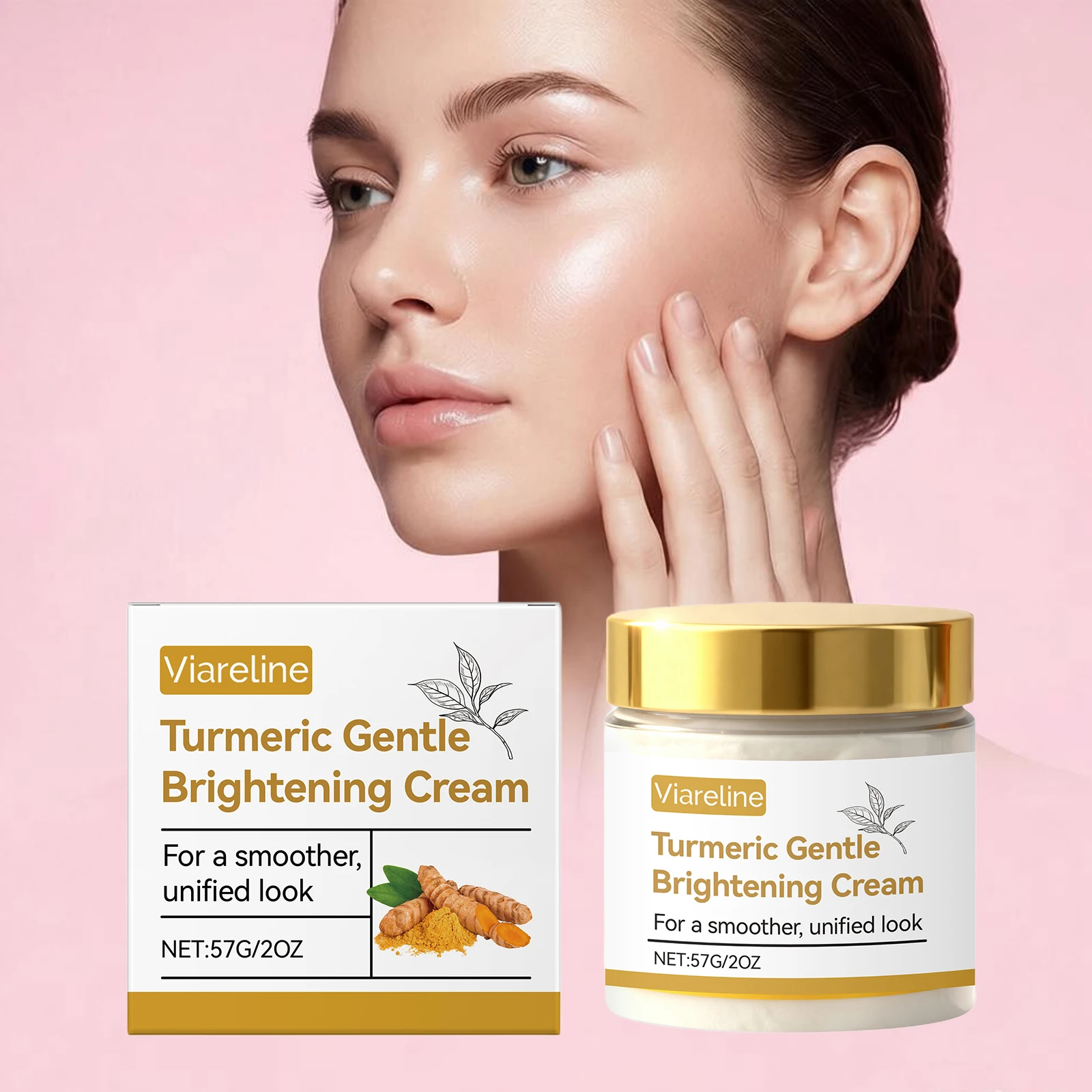 Turmeric Moisturizing Cream Firming Revitalizing Brightening Repairing Smoothing Lightening Fade Fine Lines Hydrating Face Cream