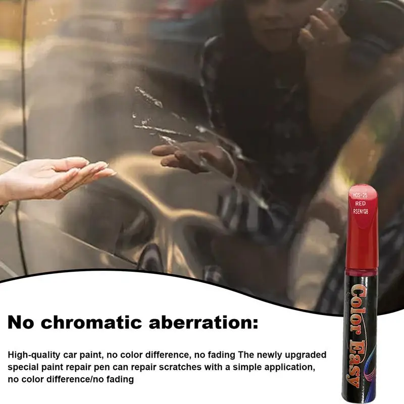 12ml Car Coat Scratch Clear Repair Colorful Paint Pen Touch Up Pen Waterproof Repair Maintenance Paint Care Car Accessories