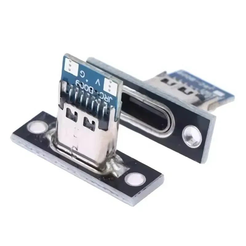 5/20 قطعة USB جاك 3.1 Type-C 2Pin 4Pin موصل سالب جاك منفذ شحن البيانات قاعدة شحن كهربائية صغيرة مع لوحة تثبيت