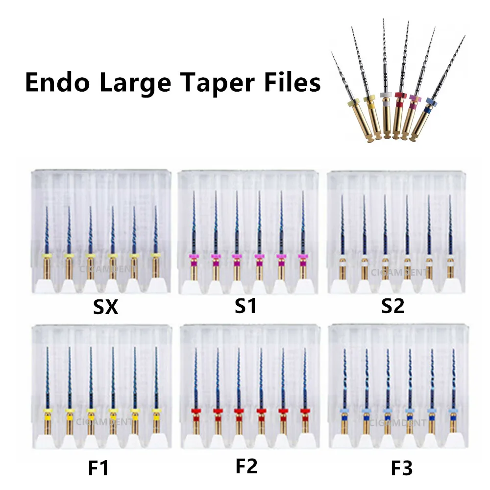 2Box Dental Instruments Endodontic Niti Rotary Files Reamers Endo Motor Root Canal File For Handpiece Engine 21/25mm