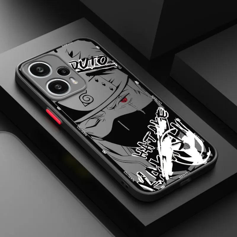 Black N-Narutos Art Translucent Phone Case For Xiaomi 10T 11T 12T 12X 12S POCO F3 X3 GT X4 NFC M3 M4 X4 Pro F4 F5 X5 C31 C40