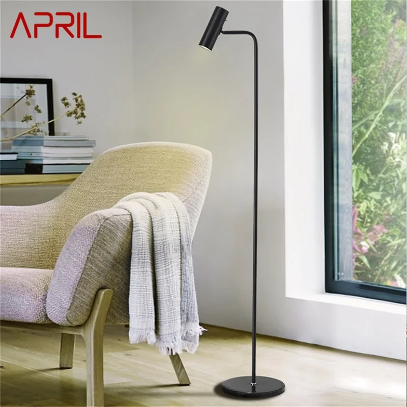 APRIL Modern Floor Lamp Simple LED Standing Lighting Marble Living Room Bedroom Decoration