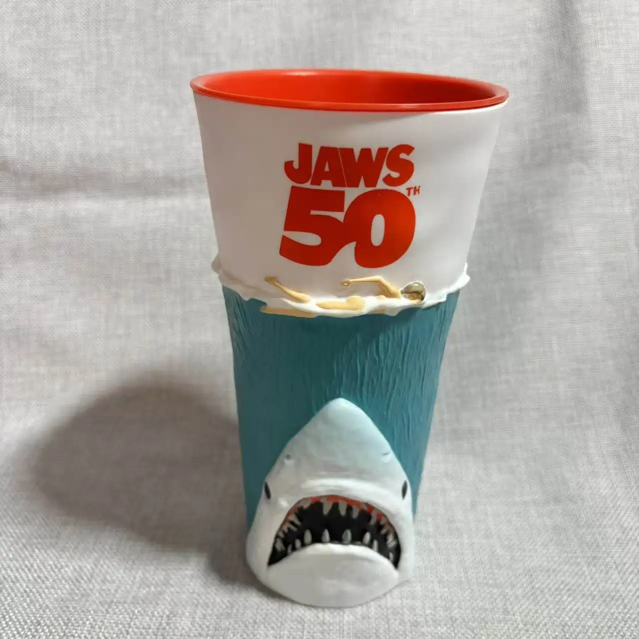 Genuine Loose Goods Jaws 50th Anniversary Water Bottle Tumbler Figure Model Cold Water Cup With Free Random Color Lid Gift view 3