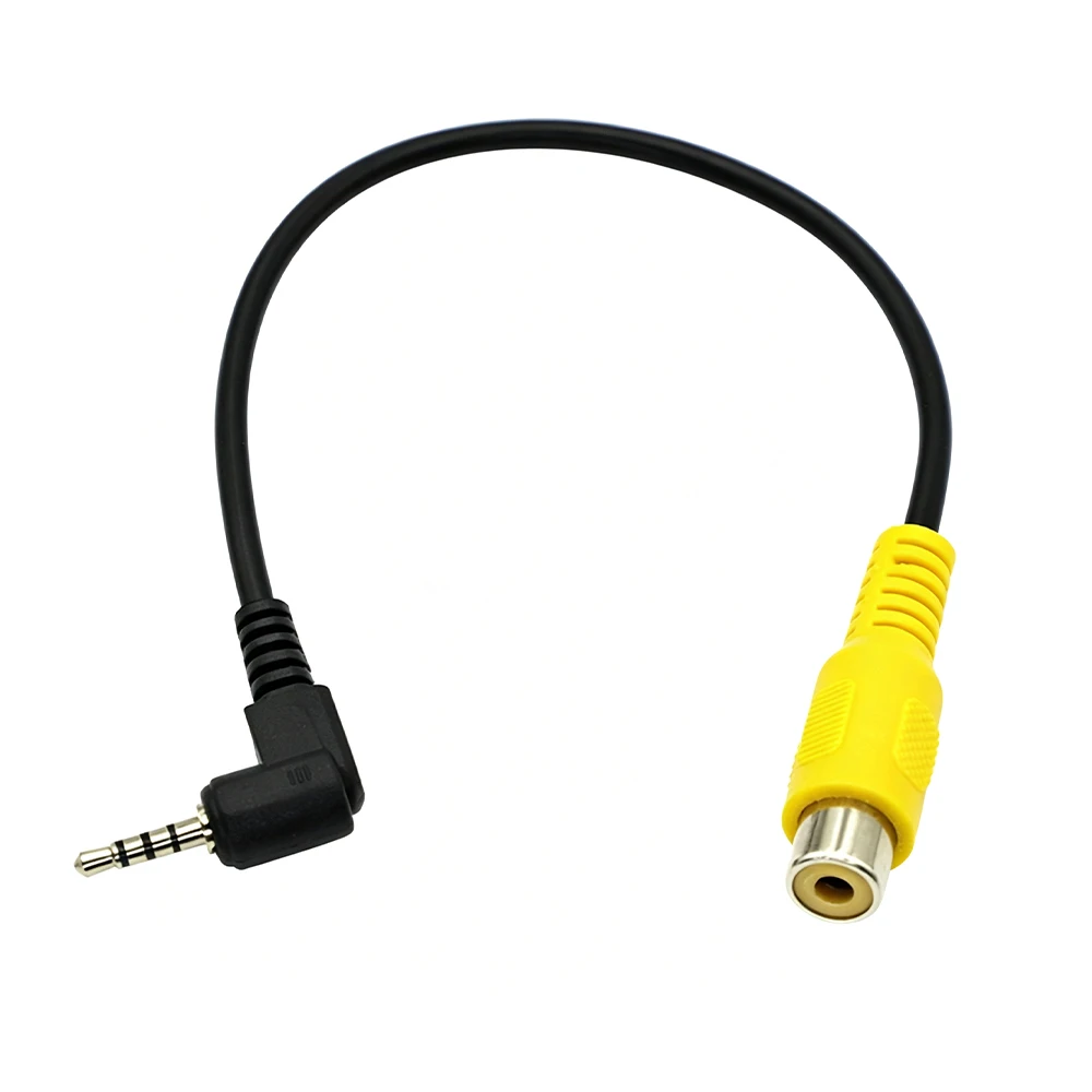20cm RCA To 2.5mm AV Converter Cable Car Rear View Reverse Parking Camera Car Navigation Video Cable GPS Camera Conversion Cable