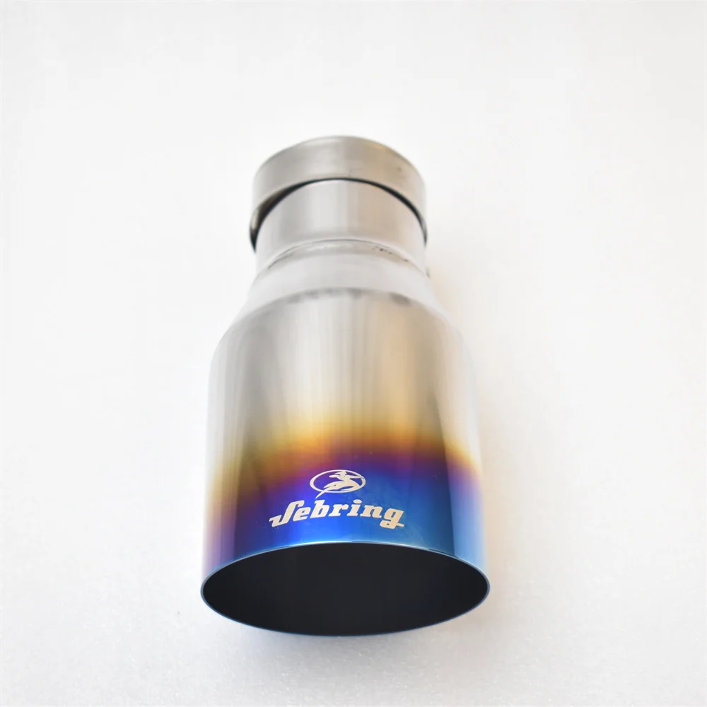 

Sebring 304 stainless steel General Motors exhaust pipe muffler car parts modification flat mouth blue gloss