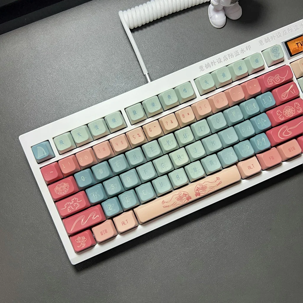 Flying theme keycap MDA height PBT sublimation adaptation 68/75/84/87/98/104