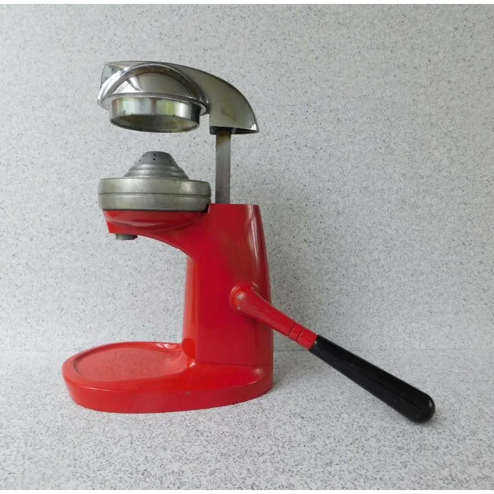 HAOYUNMA Vintage 1950s Red Juice King Manual Juicer, National Die Casting, Chicago