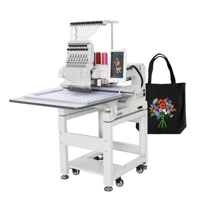 ماكينة تطريز برأس واحد مسطحة وقبعة كمبيوتر أوتوماتيكية #2