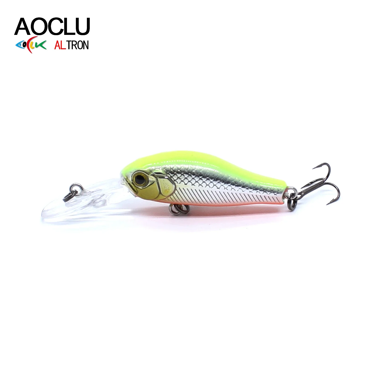 AOCLU-Minnow Crank Shad Lure, Hard Bait, Sea Bass, Boat, Rock, Inshore Fishing, VMC, 35mm, 2.4g, Diving, 1.2m