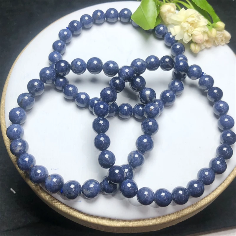 7MM Natural Sapphire Bracelet Healing Stone Fashion Jewelry Gift Fashion Party Birthday Present 1pcs