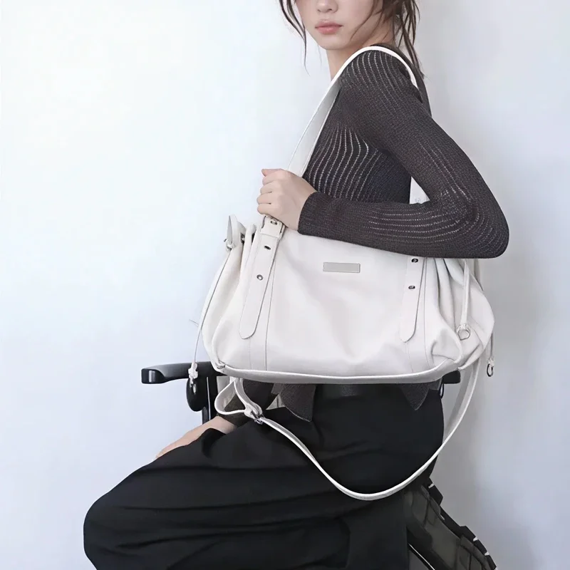 

Sweet Cool Punk Большая женская сумка через плечо Capaci, большая сумка через плечо из мягкой искусственной кожи, женская сумка подмышками