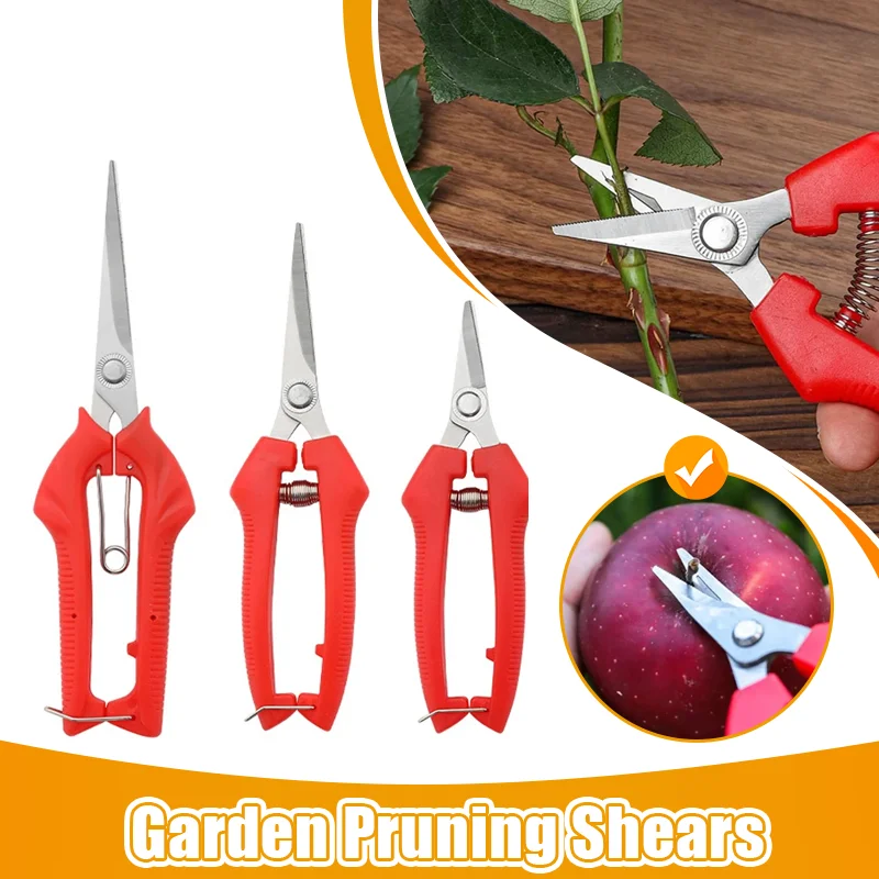 Garden Pruning Shears Potted Weed Branches Scissors Fruit Picking Small Scissors Household Hand Farm Orchard Gardening Tools