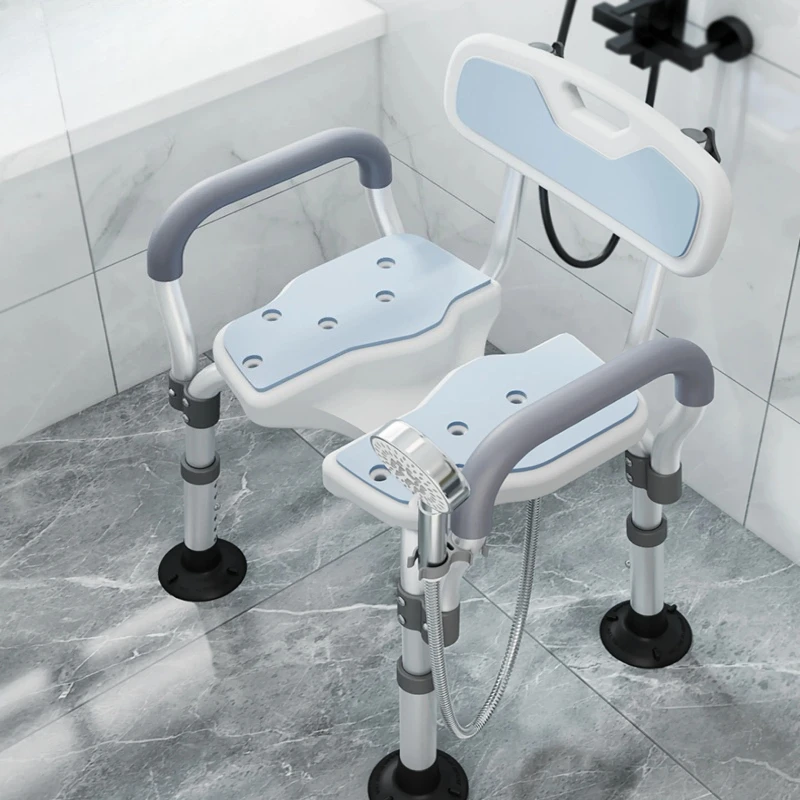 Japanese Bath Stool- Anti-Slip Shower Chair for Elderly & Pregnant, Foldable Seat with Holes