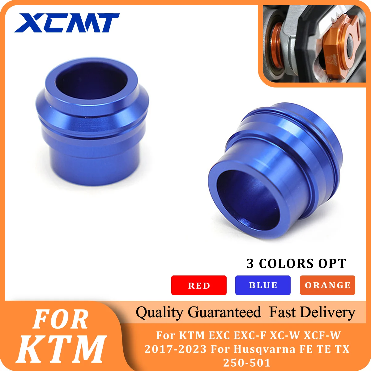 For KTM 125 150 200 250 300 350 400 450 500 525 530 2008-2021 EXC EXC-F EXC-W XC-W XCF-W CNC Front Rear Wheel Axle Hub Spacer