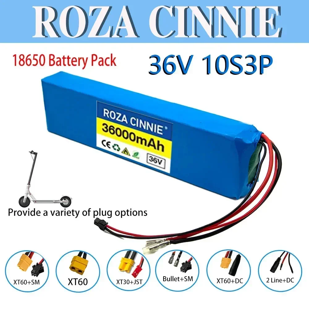 

2025Suitable for Xiaomi M365 Pro electric bicycle battery 36V 100Ah 10S3P with 20A BMS replacement battery