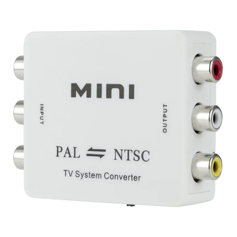 Mini PAL NTSC Bi-Direction TV System Converter Switcher PAL to NTSC NTSC to PAL Dual-Way TV Composite Connection HOT