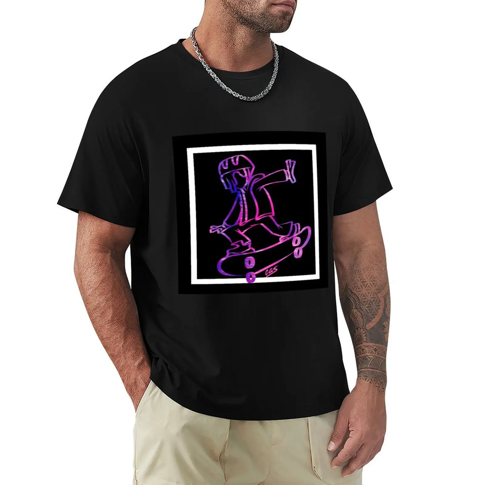 

The Purple-Silhouetted Skater T-Shirt cheap stuff funnys shirts graphic tees t shirts for men