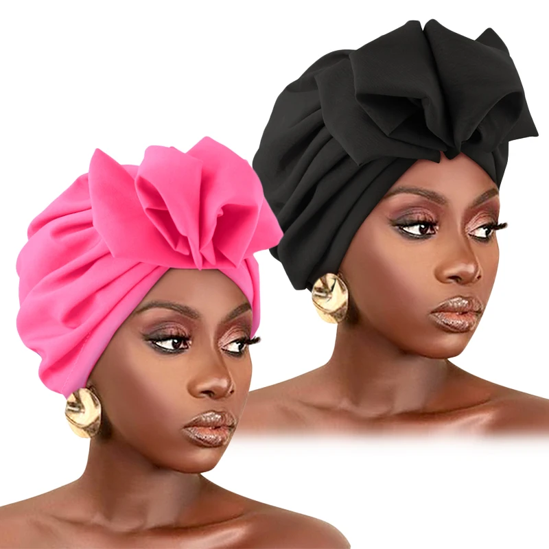 2 Stück Neue Muslimische Frauen Turban Hut Hijab Mütze Indische Kappe Kopftuch Elastische Haarbänder Hut Beanie Damen Mädchen Haaraccessoires – Detail 9