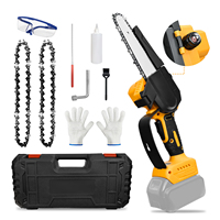 6 Inch Mini Brushless Chainsaw Portable Electric Saw Tree Trimming Woodworking Tool Fit For Dewalt 20V Battery (No Battery)