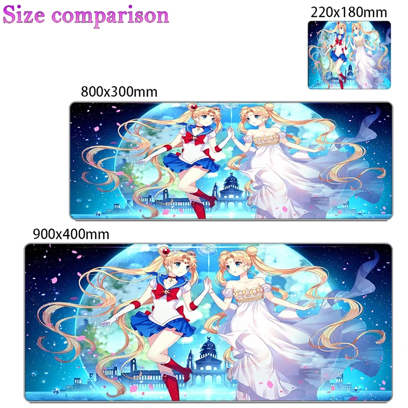 Mouse Pad S-Sailor M-Moon Anime Gaming Accessories Varmilo Keyboard Desk Mat Gabinete Gamer rug Carpet Mousepad Mouse Mats