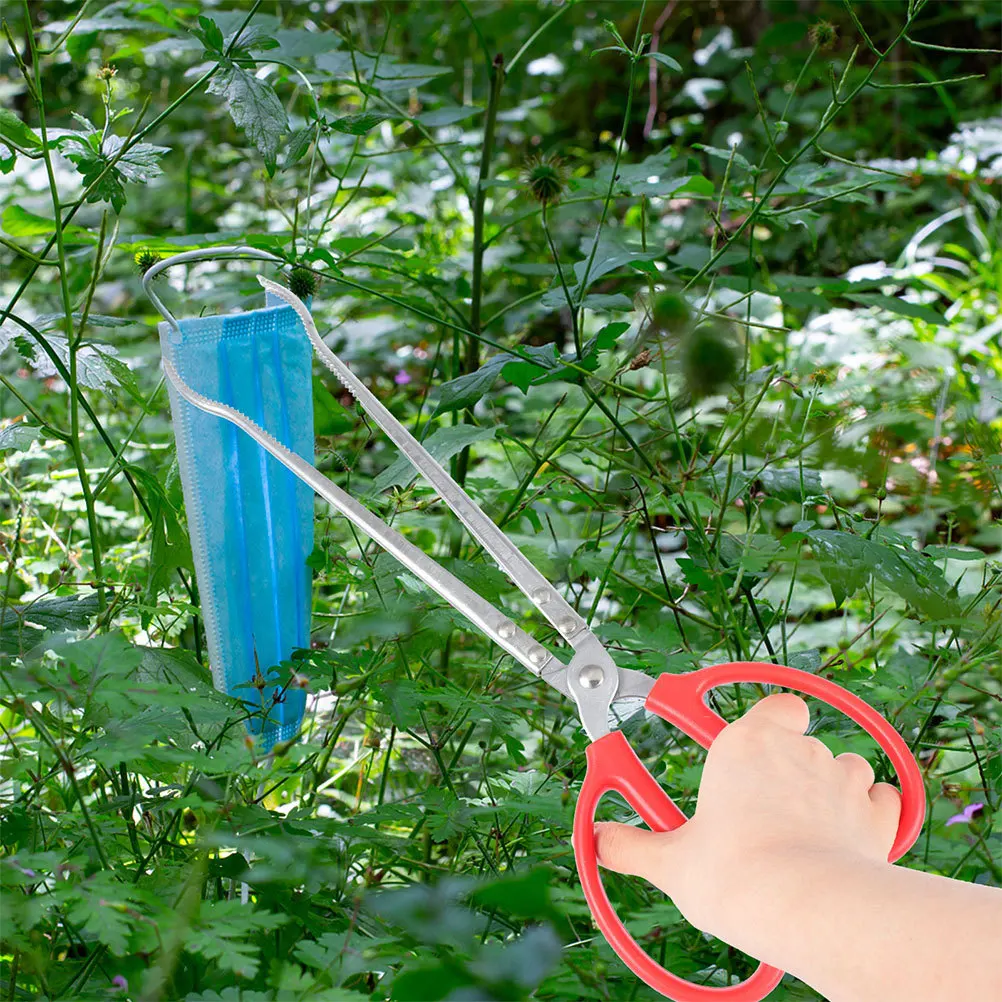 Pinces à serpent en acier inoxydable, 2 pièces, ciseaux multifonctions pour l'alimentation, le nettoyage, la capture des Reptiles, petits animaux, crabe, barbecue