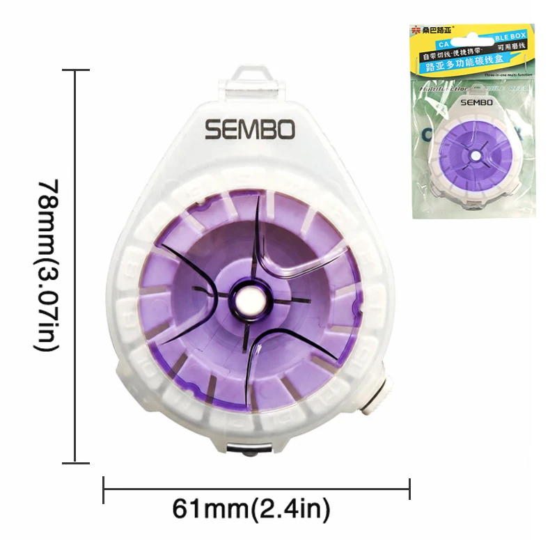 ZUKIBO Carbon Line Box Multifunktions-Angelschnur-Wickelbrett, Aufbewahrungsbox mit Anti-Reversal-Gerät, Angelzubehör, Werkzeuge