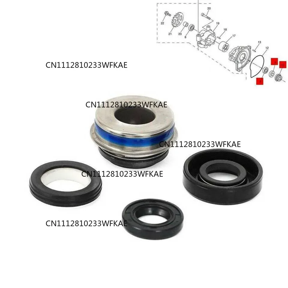 4PC Engine Water Pump Mechanical Oil Seal Gasket Kit for Yamaha YZF-R1 FZ1 FZ6 YZF-R6 Venture 750