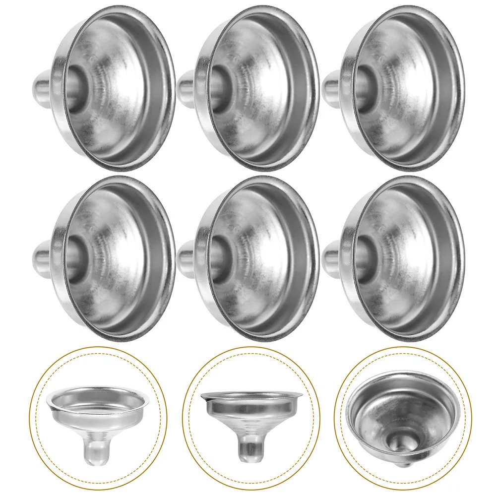 8Pcs Small Stainless Steel Funnel Wide Spout Liquid Funnel for Filling Small Bottles Perfume Dispensing Essential Oil Transfer