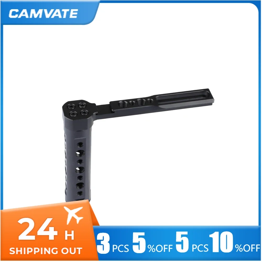 

Рукоятка камеры CAMVATE типа L с направляющей безопасности NATO и встроенным креплением холодного башмака для монитора светильник Ки, микрофона, вспышки
